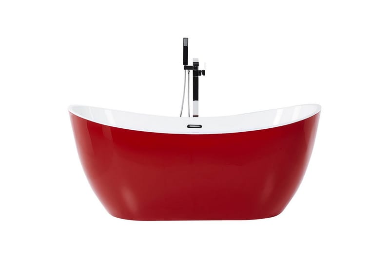 Badkar Beliani Antigua Röd/vit/silver, 75x150x72 cm Red||White||Silver - Hus & oppussing - Kjøkken & bad - Baderom - Badekar