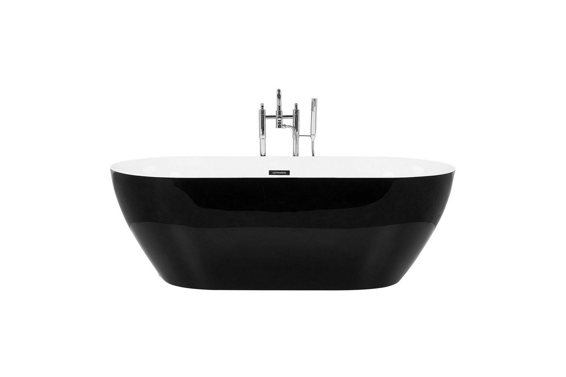 Badkar Beliani Carrera Svart/Silver, 75x150x58 cm Black\|\|Silver -
