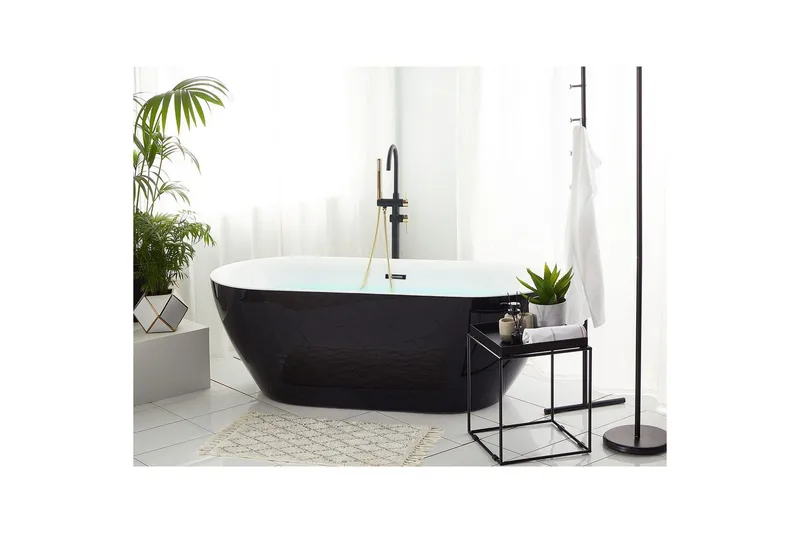 Badkar Beliani Carrera Svart/Silver, 75x150x58 cm Black||Silver - Hus & oppussing - Kjøkken & bad - Baderom - Badekar