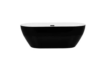 Badkar Beliani Carrera Svart/Silver, 75x150x58 cm Black||Silver - Hus & oppussing - Kjøkken & bad - Baderom - Badekar