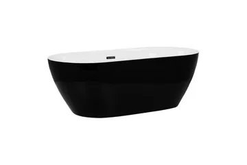 Badkar Beliani Carrera Svart/Silver, 75x150x58 cm Black||Silver - Hus & oppussing - Kjøkken & bad - Baderom - Badekar