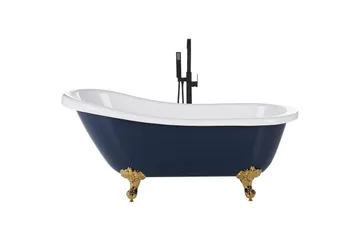 Badkar Beliani Cayman Blå/vit/guld, 76x170x76 cm blue||White||GOLD - Hus & oppussing - Kjøkken & bad - Baderom - Badekar