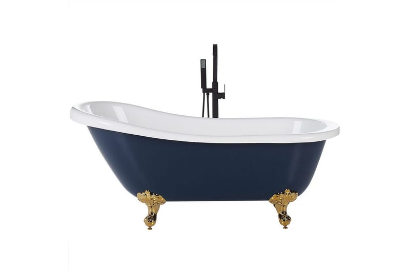 Badkar Beliani Cayman Blå/vit/guld, 76x170x76 cm blue||White||GOLD - Hus & oppussing - Kjøkken & bad - Baderom - Badekar