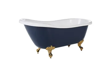 Badkar Beliani Cayman Blå/vit/guld, 76x170x76 cm blue||White||GOLD - Hus & oppussing - Kjøkken & bad - Baderom - Badekar