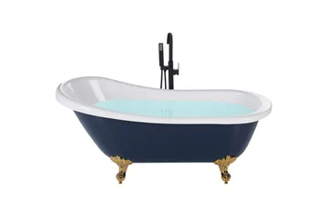Badkar Beliani Cayman Blå/vit/guld, 76x170x76 cm blue||White||GOLD - Hus & oppussing - Kjøkken & bad - Baderom - Badekar