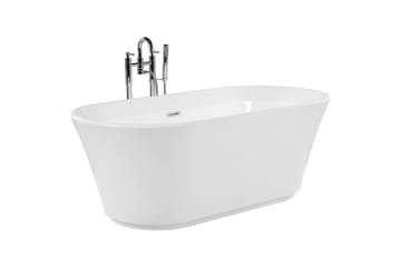 Badkar Beliani Ovalle White||Silver - Hus & oppussing - Kjøkken & bad - Baderom - Badekar