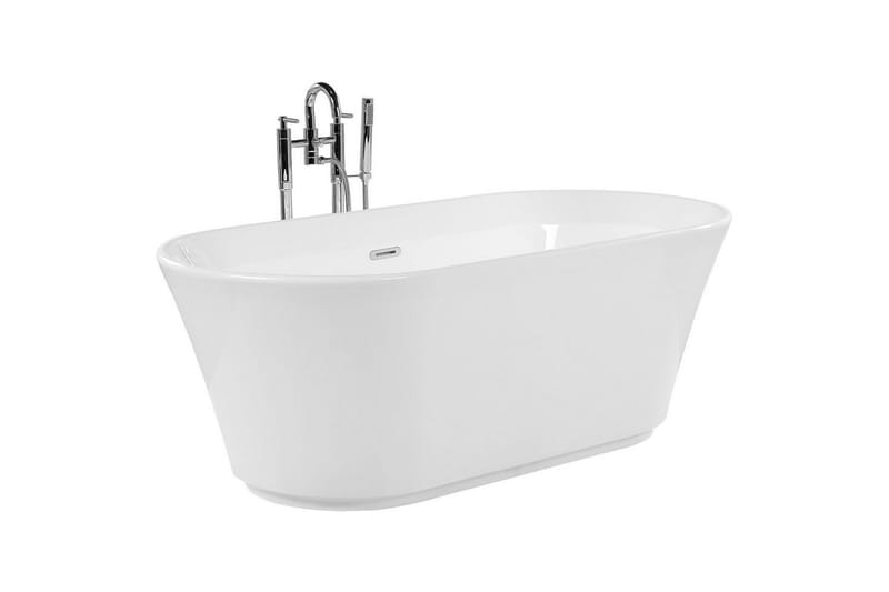 Badkar Beliani Ovalle White||Silver - Hus & oppussing - Kjøkken & bad - Baderom - Badekar