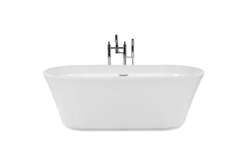 Badkar Beliani Ovalle White||Silver