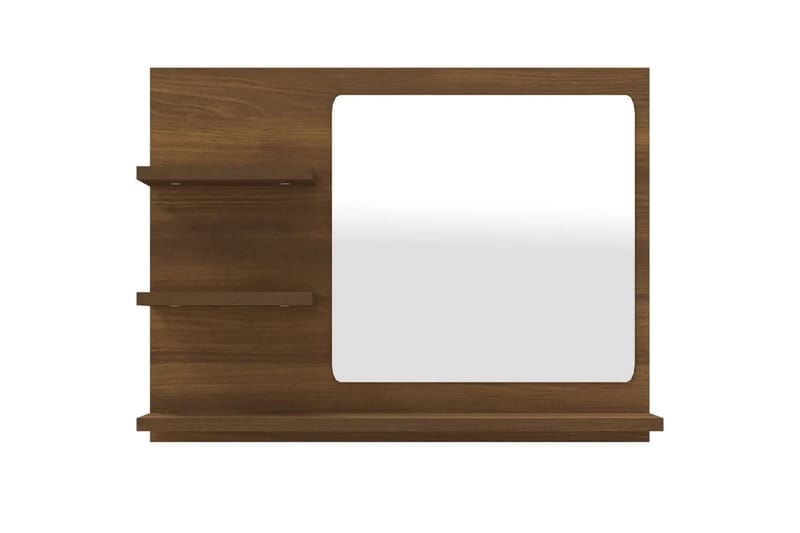 beBasic Badespeil brun eik 60x10,5x45 cm konstruert tre - Brun - Innredning - Speil - Sminkespeil