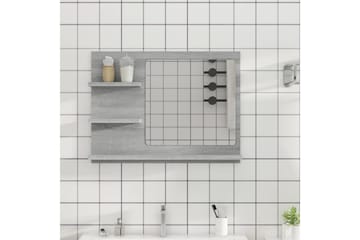 beBasic Badespeil grå sonoma 60x10,5x45 cm konstruert tre - GrÃ¥ - Innredning - Speil - Sminkespeil