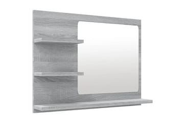 beBasic Badespeil grå sonoma 60x10,5x45 cm konstruert tre - GrÃ¥ - Innredning - Speil - Sminkespeil
