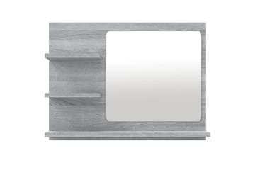 beBasic Badespeil grå sonoma 60x10,5x45 cm konstruert tre - GrÃ¥ - Innredning - Speil - Sminkespeil