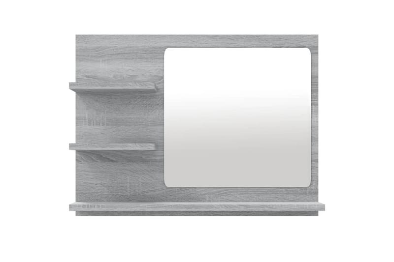 beBasic Badespeil grå sonoma 60x10,5x45 cm konstruert tre - GrÃ¥ - Innredning - Speil - Sminkespeil