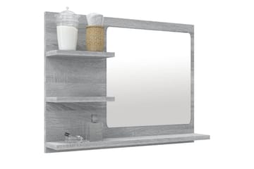beBasic Badespeil grå sonoma 60x10,5x45 cm konstruert tre - GrÃ¥ - Innredning - Speil - Sminkespeil