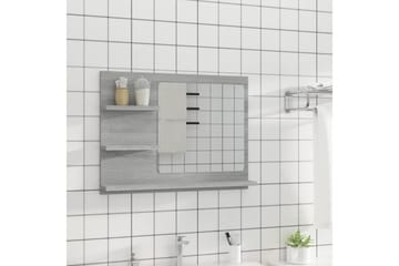 beBasic Badespeil grå sonoma 60x10,5x45 cm konstruert tre - GrÃ¥ - Innredning - Speil - Sminkespeil