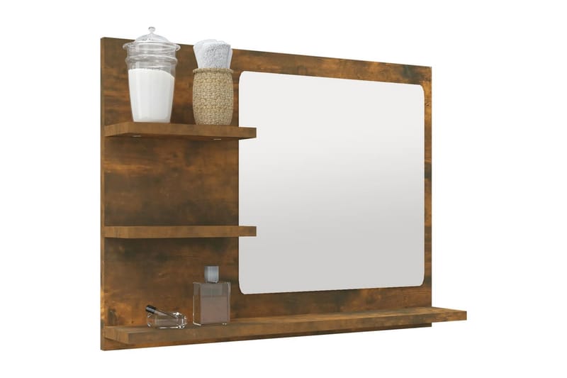 beBasic Badespeil røkt eik 60x10,5x45 cm konstruert tre - Brun - Innredning - Speil - Sminkespeil