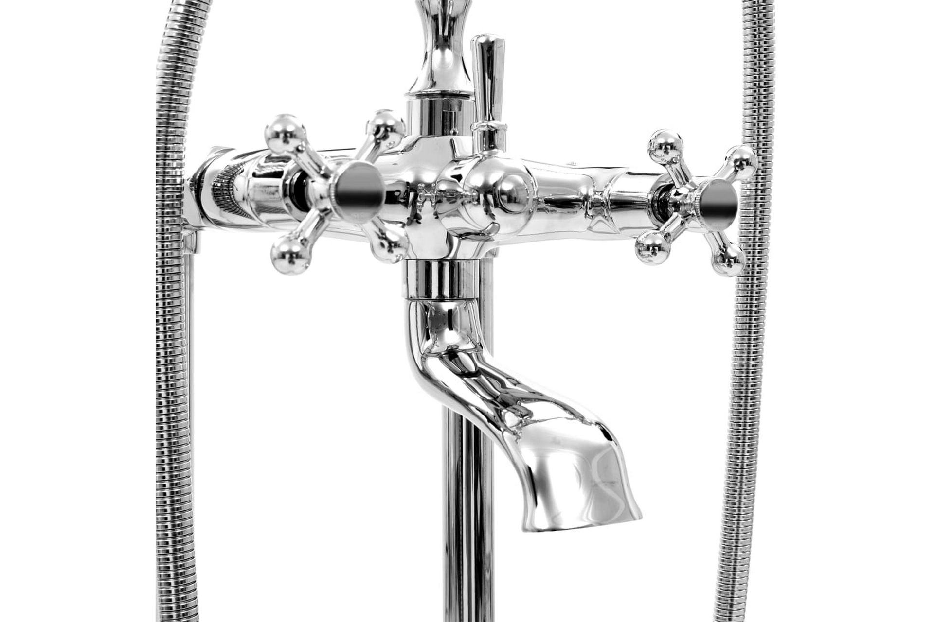Frittstående badekarkran rustfritt stål 99,5 cm - Hus & oppussing - Kjøkken & bad - Baderom - Blandebatteri & kran - Badekar blandebatteri