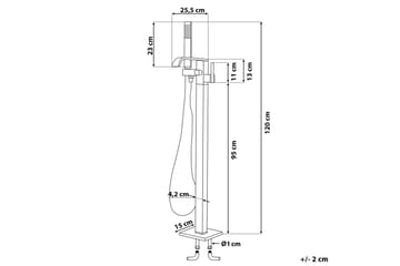 Stojby Badekarbatteri Frittstående - Svart - Hus & oppussing - Kjøkken & bad - Baderom - Blandebatteri & kran - Badekar blandebatteri