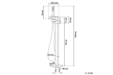 Stojby Badekarbatteri Frittstående - Svart - Hus & oppussing - Kjøkken & bad - Baderom - Blandebatteri & kran - Badekar blandebatteri