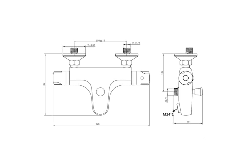 Termostatblandebatteri til badkar FD-2673 - Badekar blandebatteri