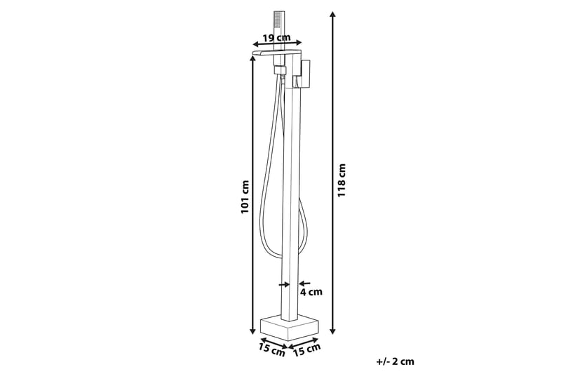 Boyoma Badekararmatur Frittstående - Svart - Hus & oppussing - Kjøkken & bad - Baderom - Blandebatteri & kran - Gulvblandere