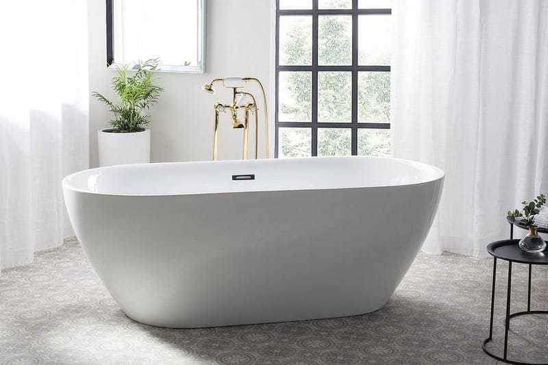 Hebbe Badekarblandebatteri 27 cm - Gull - Hus & oppussing - Kjøkken & bad - Baderom - Blandebatteri & kran - Gulvblandere