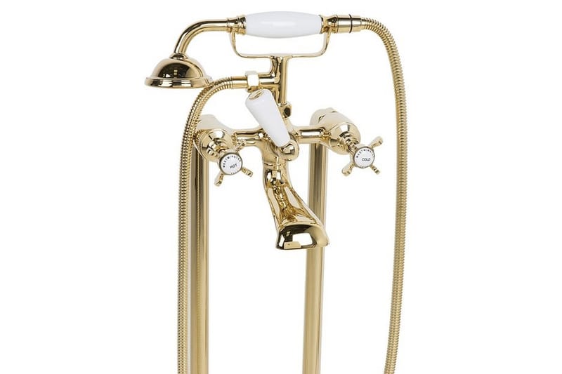 Hebbe Badekarblandebatteri 27 cm - Gull - Hus & oppussing - Kjøkken & bad - Baderom - Blandebatteri & kran - Gulvblandere
