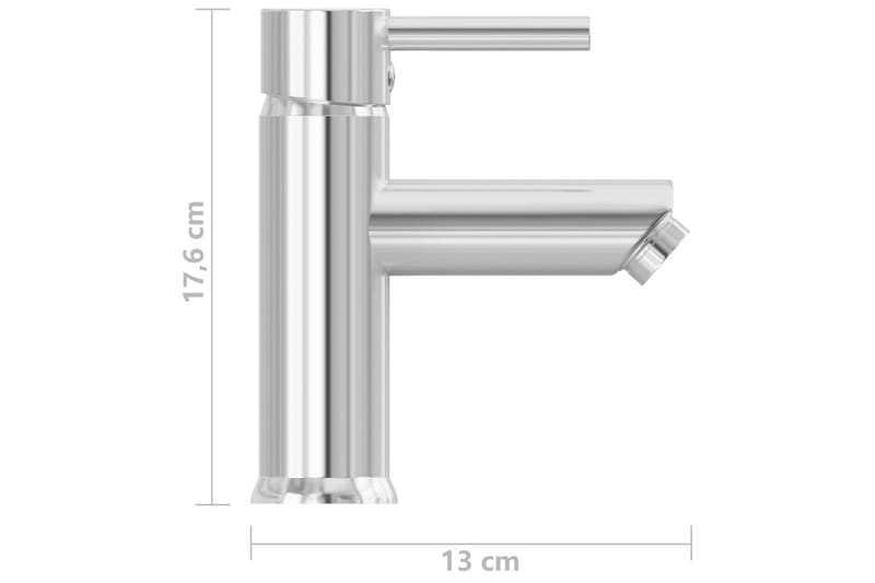 Badekran med krom etterbehandling 130x176 mm - Silver - Hus & oppussing - Kjøkken & bad - Baderom - Blandebatteri & kran