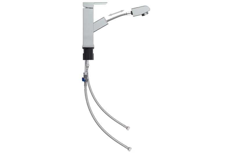 Badekran med uttrekkbar funksjon og kromfinish 157x172 mm - Hus & oppussing - Kjøkken & bad - Baderom - Blandebatteri & kran - Servant blandebatteri