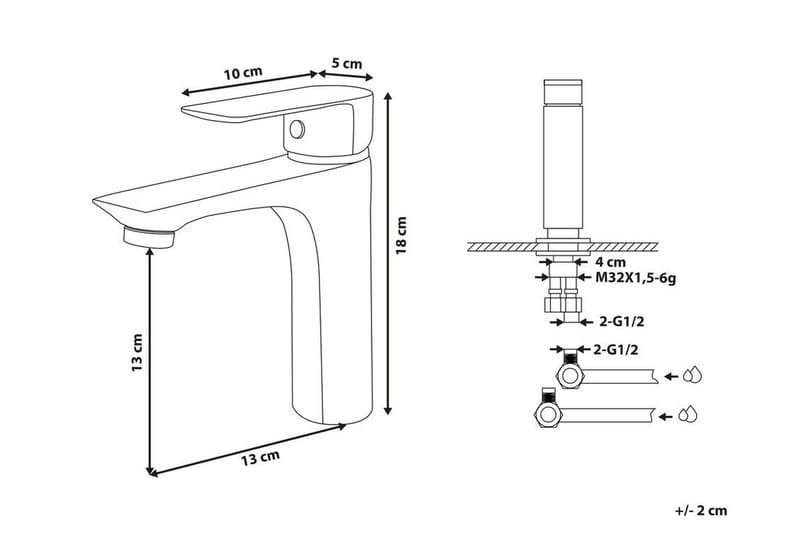 Berloi Servantkran - Gull - Hus & oppussing - Kjøkken & bad - Baderom - Blandebatteri & kran - Servant blandebatteri