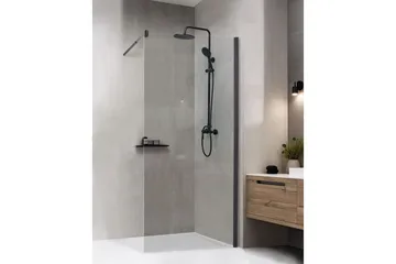 Duschskärm Black 90x90x190 cm - Hus & oppussing - Kjøkken & bad - Baderom - Dusjer
