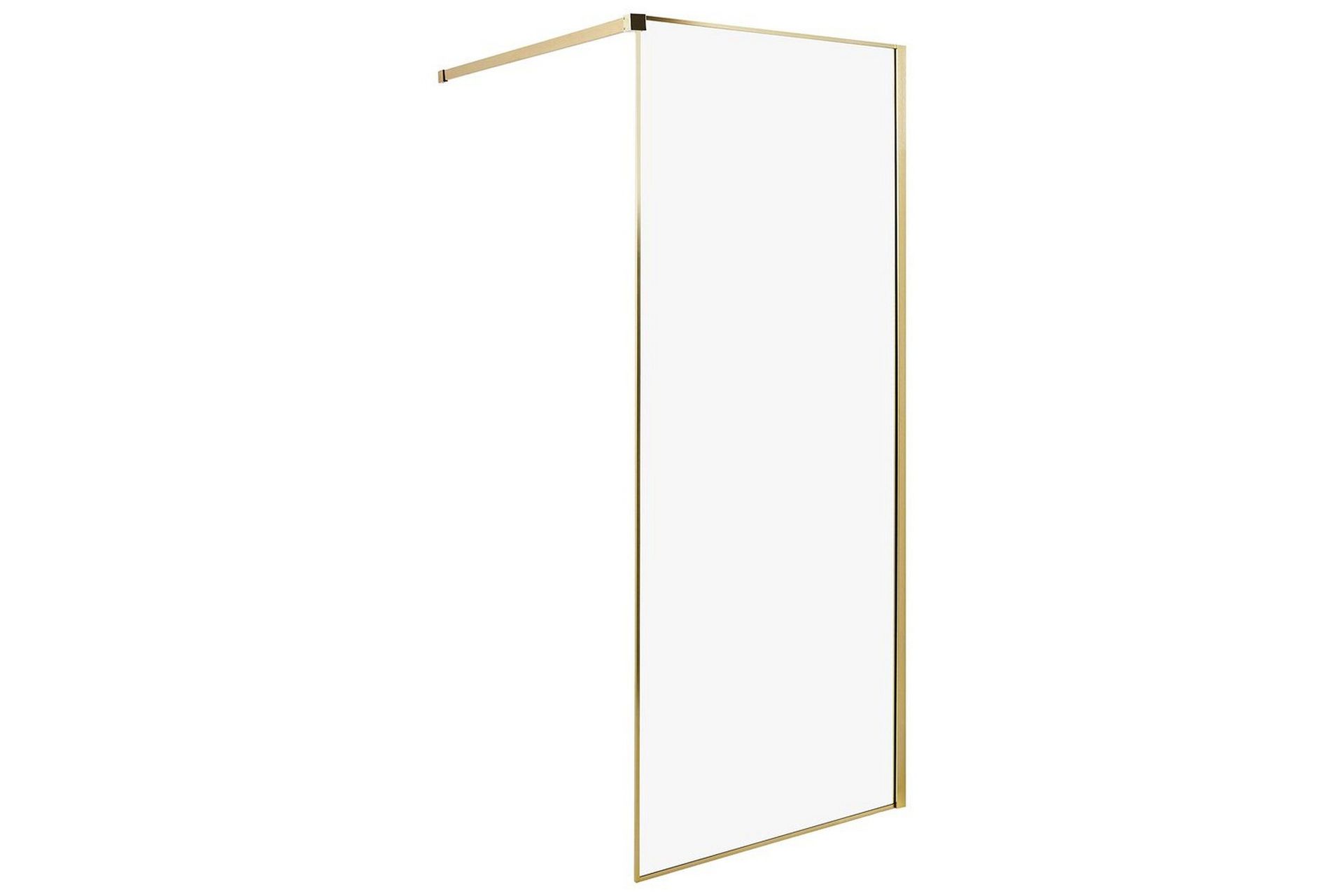 Duschskärm Guld, Vit 80x80x190 cm -