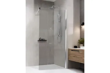 Duschskärm Silver 100x100x190 cm - Hus & oppussing - Kjøkken & bad - Baderom - Dusjer