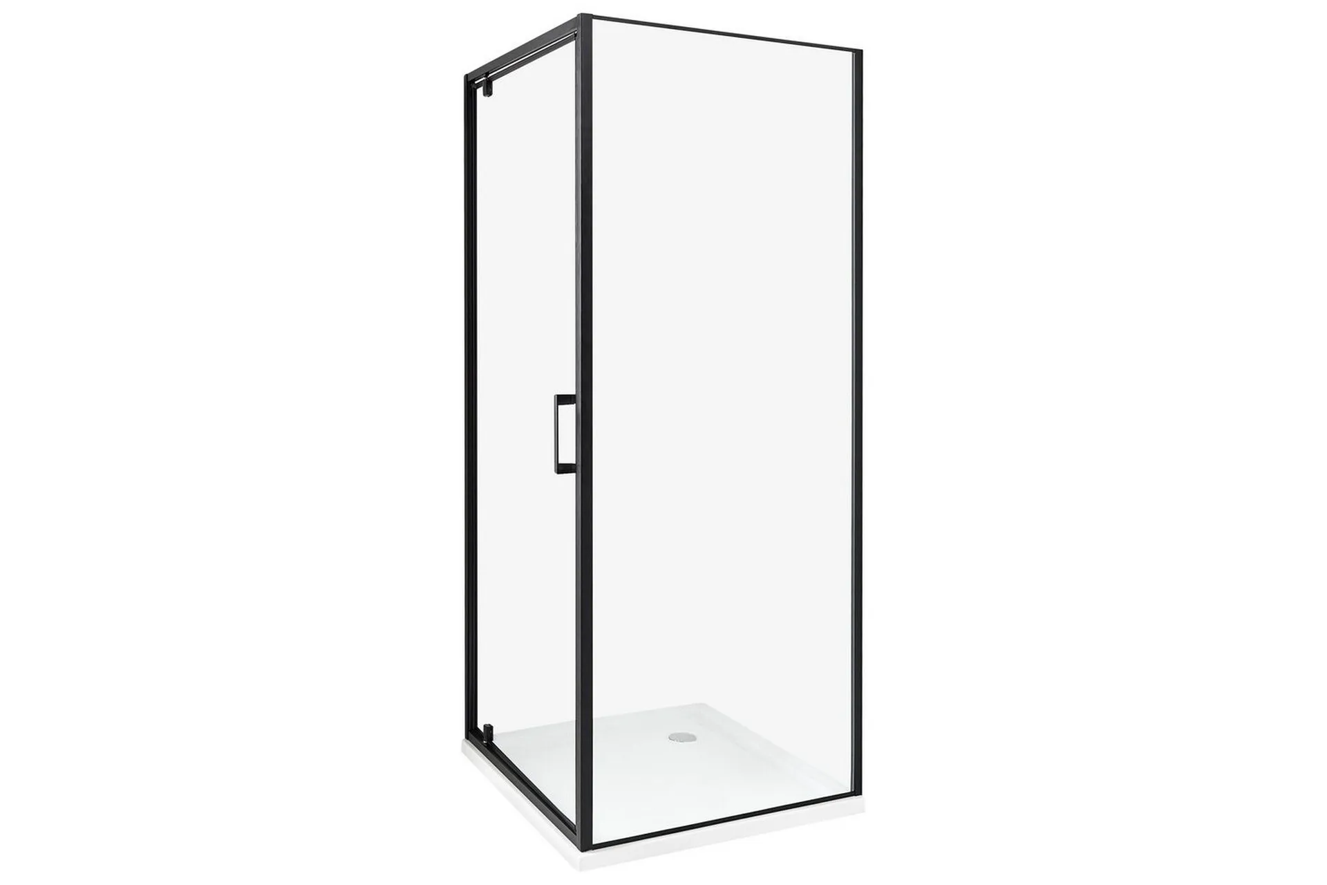 Duschväggar Black, Offwhite 70x70x185 cm -