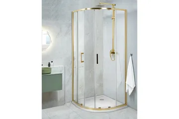 Duschväggar GOLD 80x80x185 cm - Hus & oppussing - Kjøkken & bad - Baderom - Dusjer