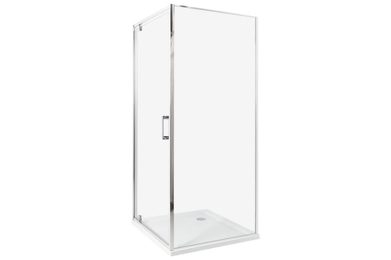 Duschväggar Silver, Offwhite 80x80x185 cm