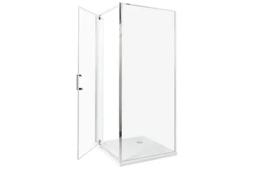 Duschväggar Silver, Offwhite 80x80x185 cm - Hus & oppussing - Kjøkken & bad - Baderom - Dusjer