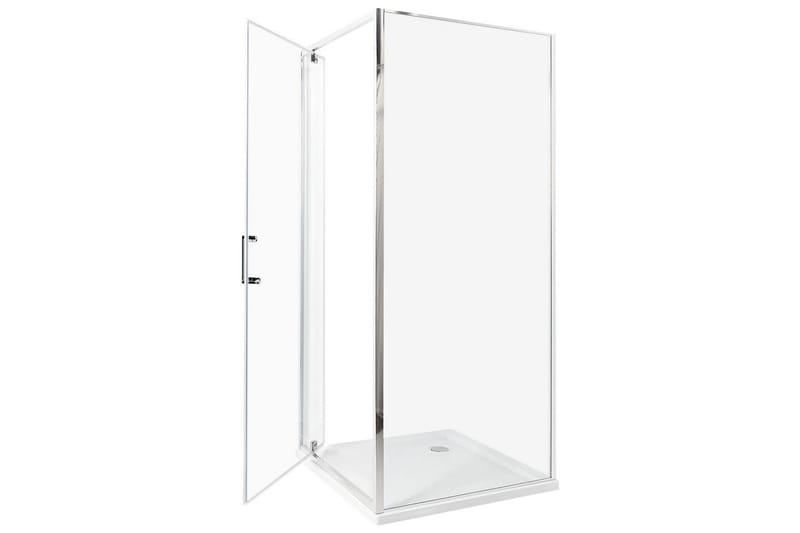 Duschväggar Silver, Offwhite 80x80x185 cm - Hus & oppussing - Kjøkken & bad - Baderom - Dusjer
