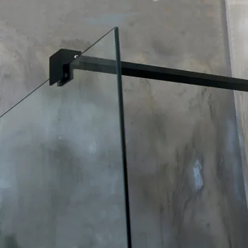 Allsidig Dusjvegg Rett Vegg Svart Klart glass 70x190 cm - Svart|Glass - Hus & oppussing - Kjøkken & bad - Baderom - Dusjer - Dusjvegger