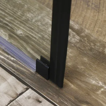 Allsidig Dusjvegg Rett Vegg Svart Klart glass 70x190 cm - Svart|Glass - Hus & oppussing - Kjøkken & bad - Baderom - Dusjer - Dusjvegger