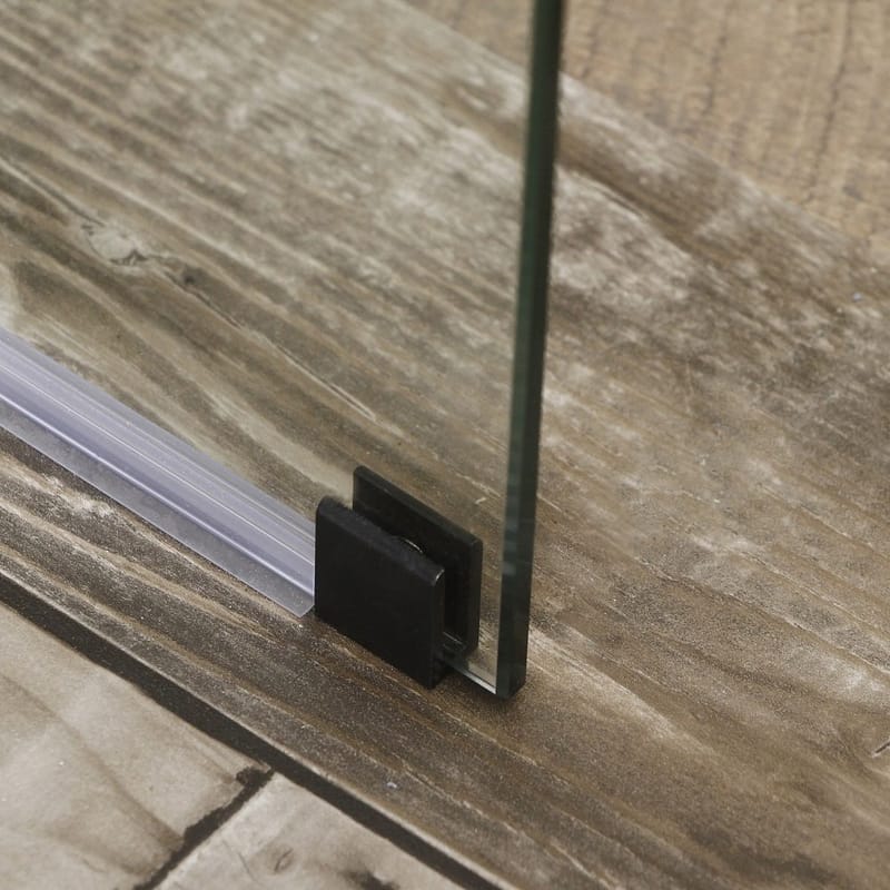 Allsidig Dusjvegg Rett Vegg Svart Klart glass 70x190 cm - Svart|Glass - Hus & oppussing - Kjøkken & bad - Baderom - Dusjer - Dusjvegger