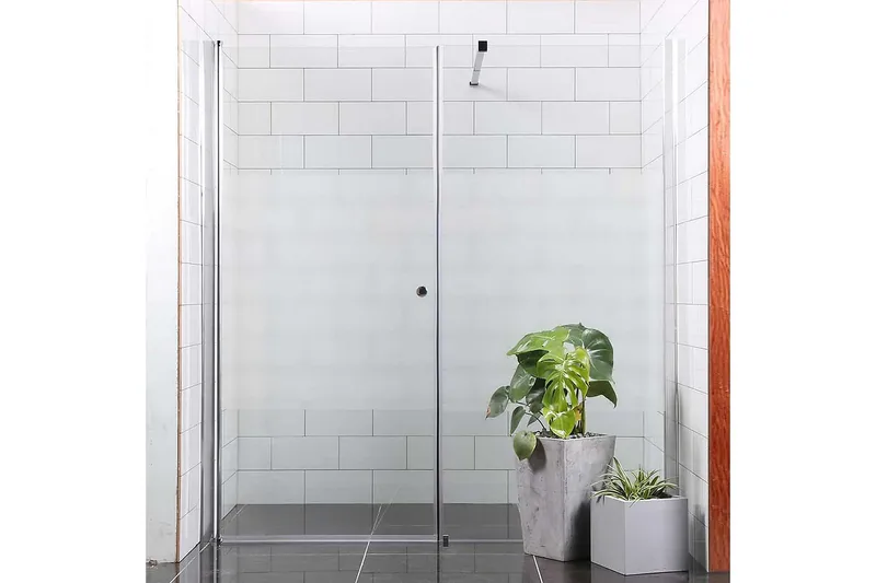 Bathlife Allsidig Dusjhjørne Rett Vegg 70x70 cm, Sølv/Delvis FRustet
