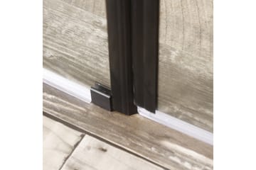 Bathlife Allsidig Dusjhjørne Rett Vegg/Rett Dør 80+100 cm - Sølv/Delvis FRustet - Hus & oppussing - Kjøkken & bad - Baderom - Dusjer