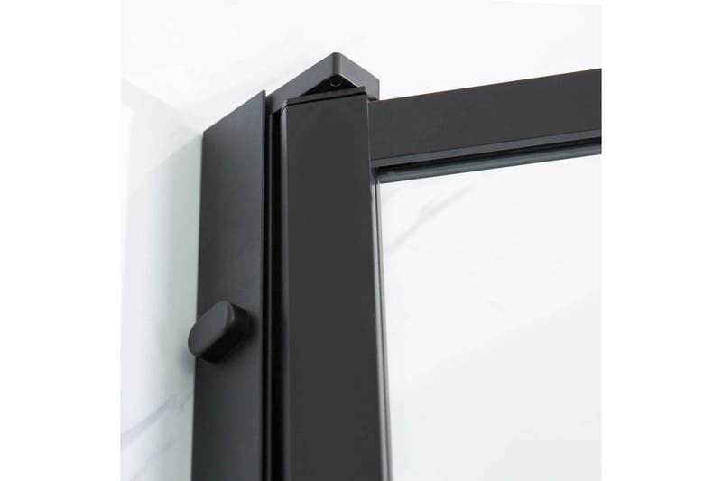 Bathlife Profil Dusjhjørne Rett Dør 80 cm+Rett Dør 90 cm - Svart - Hus & oppussing - Kjøkken & bad - Baderom - Dusjer
