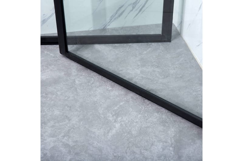 Bathlife Profil Dusjhjørne Rett Dør 80 cm+Rett Dør 90 cm - Svart - Hus & oppussing - Kjøkken & bad - Baderom - Dusjer