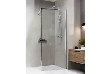Duschskärm Silver 80x80x190 cm - Hus & oppussing - Kjøkken & bad - Baderom - Dusjer