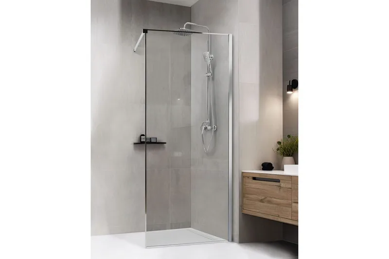 Duschskärm Silver 80x80x190 cm - Hus & oppussing - Kjøkken & bad - Baderom - Dusjer
