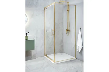 Duschväggar GOLD, Offwhite 70x70x185 cm - Hus & oppussing - Kjøkken & bad - Baderom - Dusjer