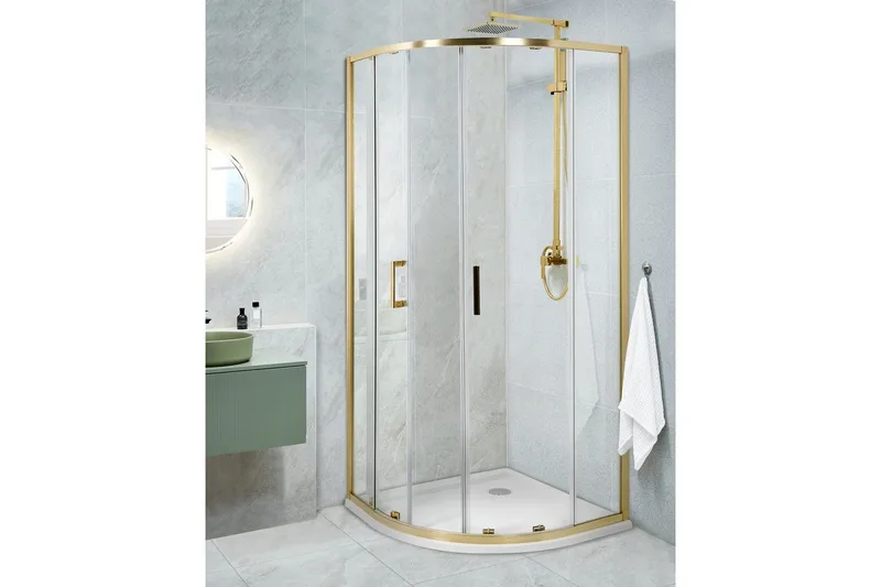 Duschväggar GOLD 90x90x185 cm - Hus & oppussing - Kjøkken & bad - Baderom - Dusjer