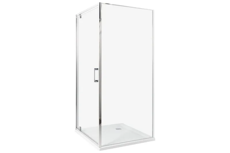 Duschväggar Silver, Offwhite 90x90x185 cm